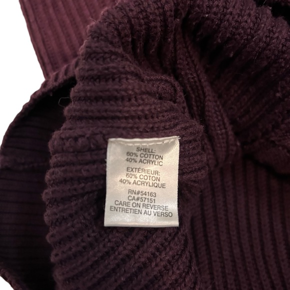 Tommy Hilfiger Aubergine Cable Knit 'Aran Style' Knit Sweater Dress Size S - Picture 10 of 11